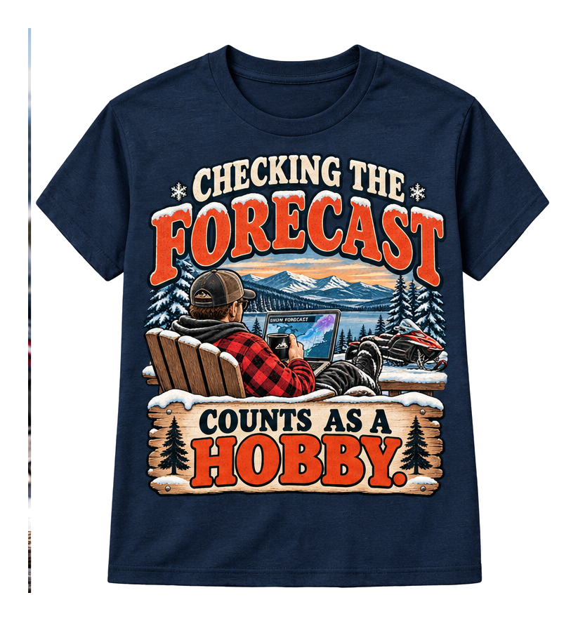 Checking the Forecast Counts as a Hobby front view with transparent background