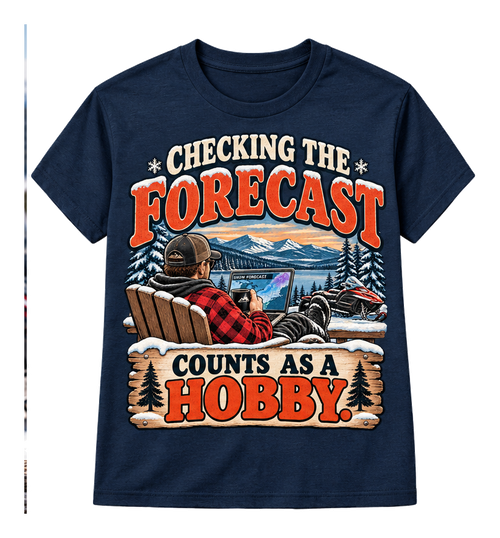 Checking the Forecast Counts as a Hobby front view with transparent background