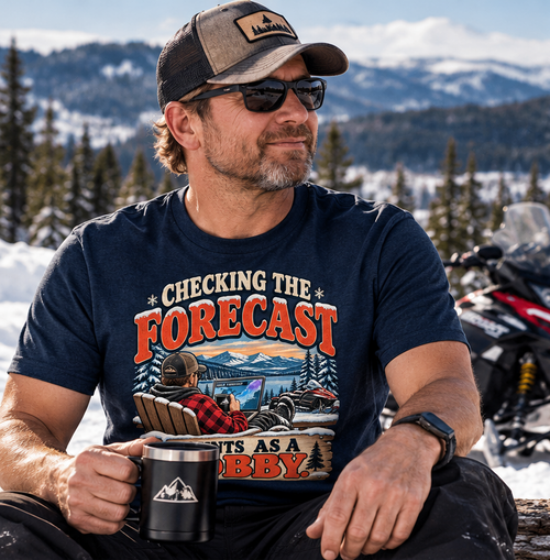 Checking the Forecast Counts as a Hobby lifestyle mockup