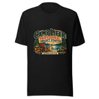 Front of black Camp Lifer Professional Project Starter Indian Lake tee
