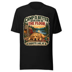 Camp Is Better With Fur on the Floor — front view of the printed tee